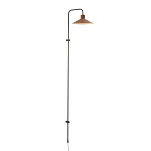 Nástenné svietidlo Bover Platet A/05, čierna/terakota, 142 cm, E14