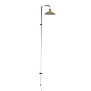 Nástenné svietidlo Bover Platet A/05, čierna/mosadzná farba, 142 cm