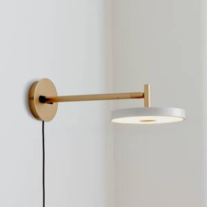 Nástenné LED svietidlo UMAGE Asteria Short, svetlosivé, 25 cm zástrčka