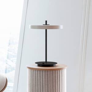 Stolná LED lampa UMAGE Asteria Table, USB, perleťovo biela/čierna