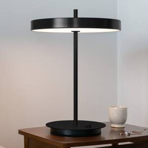 Stolná LED lampa UMAGE Asteria Table, USB, čierna/čierna