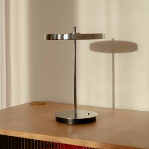 Nabíjacia stolová lampa UMAGE LED Asteria Move, leštená oceľ, 31 cm