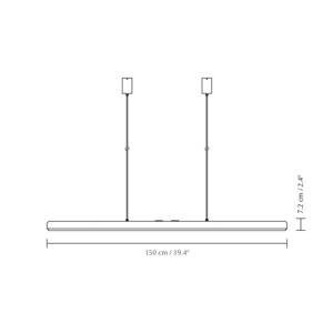 Závesné svietidlo UMAGE LED Hazel Branch, čierna/oceľ, 150 cm