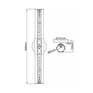 Nástenné kúpeľňové svietidlo Facet Dual LED, čierne, 2 svetlá, šírka 66 cm