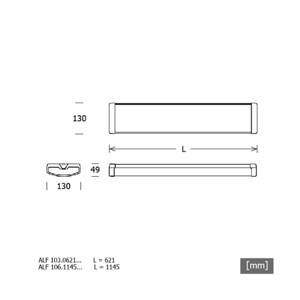 Fagerhult AllFive, dĺžka 114,5 cm, 38 / 28 W, 4 000 K, IP44