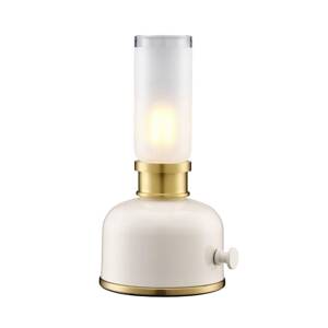 PR Home LED dobíjacia stolová lampa Frida, béžová, výška 22 cm