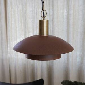 PR Home závesné svetlo Bolton, Ø 45 cm, hrdzavá farba, kov