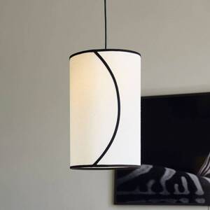 PR Home závesná lampa Ava, Ø 25 cm, organická bavlna, krémová farba