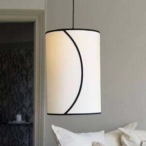 PR Home závesná lampa Ava, Ø 30 cm, organická bavlna, krémová farba