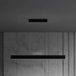 Maytoni LED závesné svietidlo Step, čierne, 118,5 cm, 3 000 K, hliník