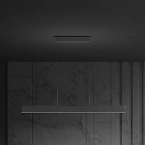 Maytoni LED závesné svetlo Step, biele, 118,5 cm, 3 000 K, hliník