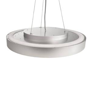 Menkar LED závesné svietidlo, strieborná farba, Ø 60 cm, CCT, hore/dole