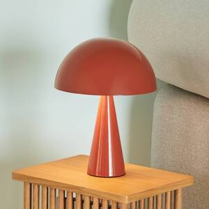 HÜBSCH Mush Mini stolová lampa, červená, železo, E14