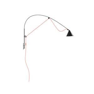 midgard LED nástenné svietidlo AYNO L, čierno-oranžové, 2 700 K 130 cm