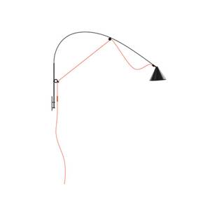 midgard LED nástenné svietidlo AYNO L, čierno-oranžové, 3 000 K 130 cm