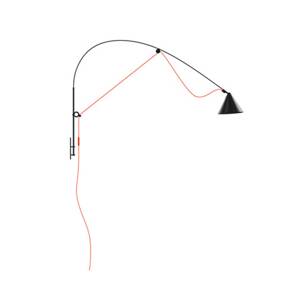 midgard LED nástenné svietidlo AYNO L, čierno-oranžové, 4 000 K 130 cm