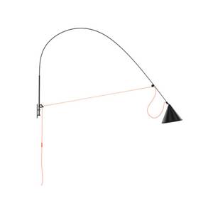 midgard LED nástenné svietidlo AYNO XL, čierno-oranžové 2 700 K 220 cm