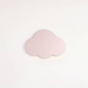 Nástenné svietidlo Cloud, ružové, šírka 38 cm, plast