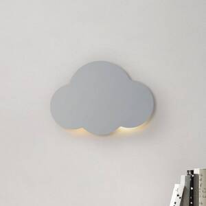 Nástenné svietidlo Cloud, sivé, šírka 38 cm, oceľ/plast