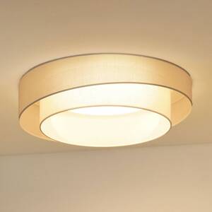 LED stropné svietidlo Luneta, biela/biela, Ø 60 cm, 3-stupňové stmievanie