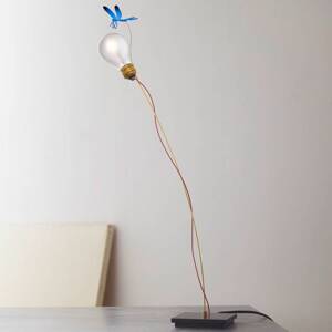 Stolná LED lampa Ingo Maurer I Ricchi Poveri Bzzzz, modrá 60 cm