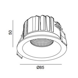 SLC LED zapustené svietidlo OnePro Soft, biele, 3 000 K, hliník