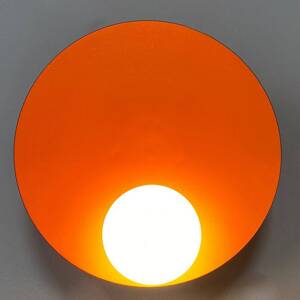 Nástenné svietidlo Aphrodite, oranžové, Ø 33 cm, kov, G9