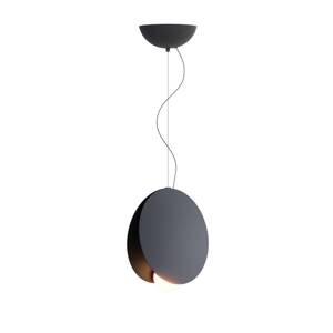 Fabbian Akoya závesné svietidlo, antracit, Ø30cm, 3000K, 1-10V stmievateľné