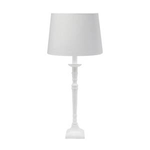 PR Home Stolná lampa Salong Sofia Lin, biela 55 cm látka/kov