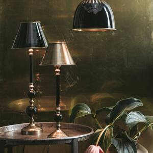 PR Home Abbey Classic stolová lampa, čierna, 49 cm, kov