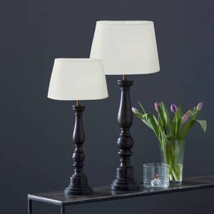 PR Home Stolná lampa Doris Omera biela/čierna 64 cm látka/drevo
