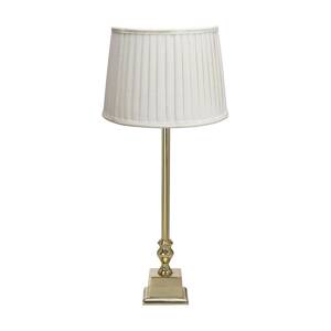 PR Home stolová lampa Linné Sofia Plissé 66 cm biela/zlaté plátno