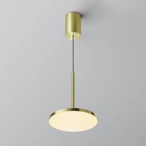 Maytoni LED závesné svetlo Plato, mosadz, Ø 18,5 cm, hliník