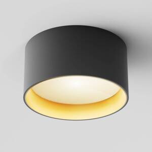 Maytoni LED stropné svietidlo Vega, čierna/zlatá, Ø 14 cm, 15 W, hliník