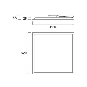 Sylvania LED panel Start, 62,5 x 62,5 cm, 840, DALI, 30 W