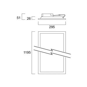 Sylvania LED panel Start, 120 x 30 cm, 840, 29 W
