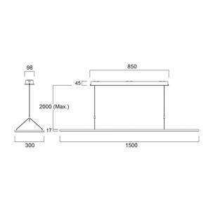 Sylvania LED závesné svetlo Areum, 150 x 30 cm, 840