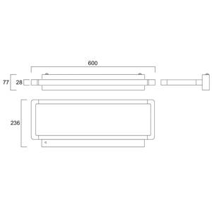 Sylvania LED nástenné svietidlo Areum, 60 x 24 cm, biele, 840