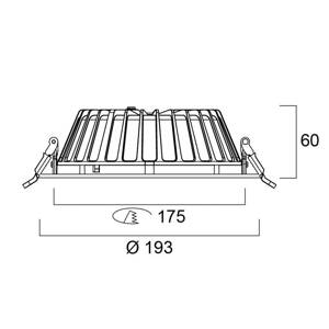 Sylvania LED stropné svietidlo Insaver Slim, Ø 17,5 cm, 840, DALI