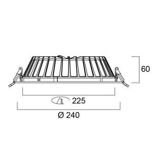 Sylvania LED stropné svietidlo Insaver Slim, Ø 22,5 cm, 840