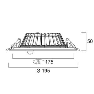 Sylvania LED stropné svietidlo Insaver Slim, IP44, Ø 17,5 cm, senzor