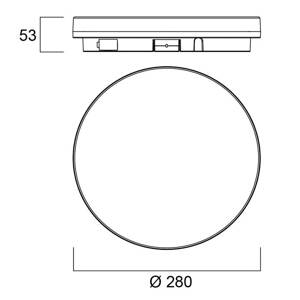 Stropné svietidlo Sylvania Start Surface Slim, Ø28cm, senzor, IP54