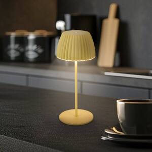 LED dobíjacia stolná lampa Brilo odpojená od siete Riffle, 20 cm, zelená