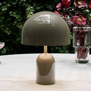 Tom Dixon Stolová LED lampa Bell Portable, sivá, 28 cm