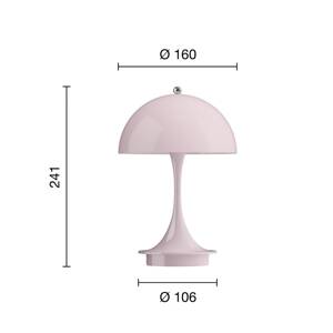 Louis Poulsen Panthella Portable 160 V3, opálovo svetloružová