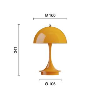 Louis Poulsen Panthella Portable 160 V3, nepriehľadná oranžová