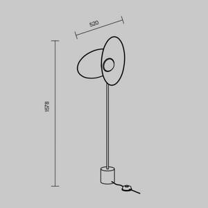Stojacia lampa Maytoni Evolution LED, čierna/biela, výška 158 cm