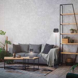 LED dobíjacia stojacia lampa Brilo unplugged Riffle, antracitová