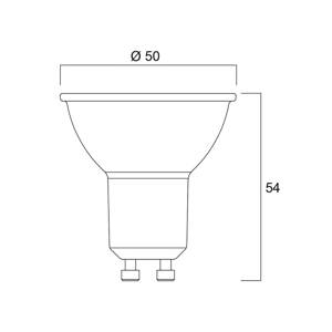Sylvania LED reflektor GU10 4W 3000K 36° 345 lm sklo