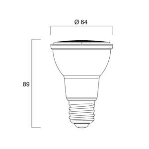 Sylvania LED reflektor E27 7,2W PAR20 3000K stmievanie 36° 540lm